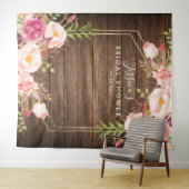 Tenture Fond de scène floral rustique pour une douche de m (En situation (horizontale))