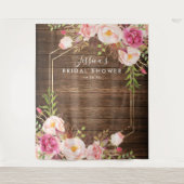 Tenture Fond de scène floral rustique pour une douche de m (Devant)