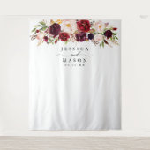 Tenture Fond de scène Marsala Bourgogne rustique - Photobo (Devant)