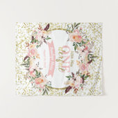 Tenture Fond de scène Miss ONEderful pour anniversaire, Ba (Devant (Horizontal))