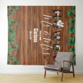 Tenture Fond de scène mural en bois rustique eucalyptus Ho (En situation (horizontale))