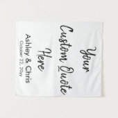 Tenture Fond de scène personnalisé pour mariage avec citat (Devant (Horizontal))