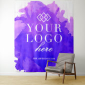 Tenture Fond de scène personnalisé pour salon professionne (En situation)