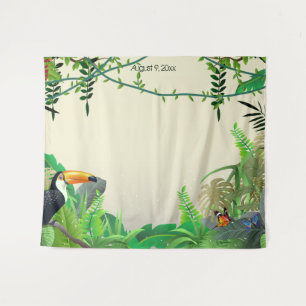 Tenture Fond de scène photo de jungle tropicale