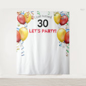 Tenture Fond de scène pour 30e anniversaire avec ballon am (Devant)