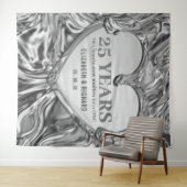 Tenture Fond de scène pour anniversaire de mariage Silver  (En situation (horizontale))