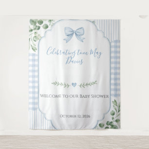 Tenture Fond de scène pour Baby Shower avec gingham et rub