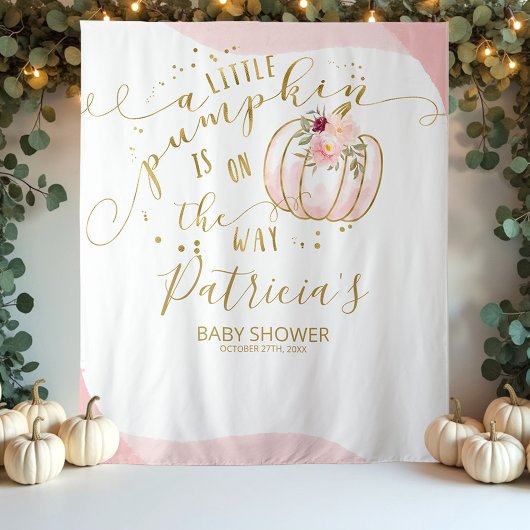 Tenture Fond de scène pour Baby Shower pour une petite fil