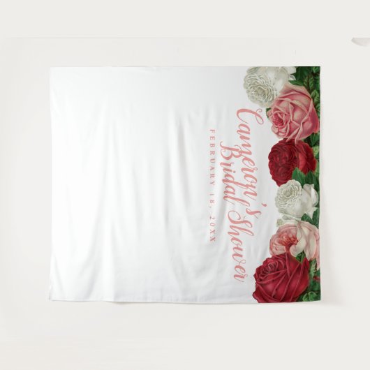 Tenture Fond de scène pour douche de mariage floral (Devant (Horizontal))