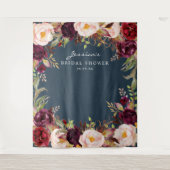 Tenture Fond de scène pour douche de mariée florale bordea (Devant)