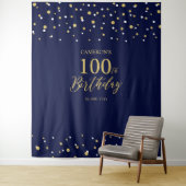 Tenture Fond de scène pour fête d'anniversaire de 100 ans  (En situation)