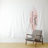 Tenture Fond de scène pour fête de retraite rose poudré, A (En situation (horizontale))