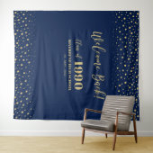 Tenture Fond de scène pour fête de retrouvailles de classe (En situation (horizontale))