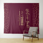 Tenture Fond de scène pour fête de retrouvailles de classe (En situation (horizontale))