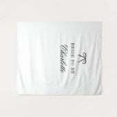 Tenture Fond de scène pour future mariée avec écriture cur (Devant (Horizontal))