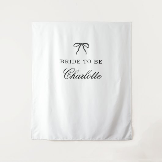 Tenture Fond de scène pour future mariée avec écriture cur (Devant)