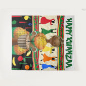 Tenture Fond de scène pour la fête de Kwanzaa des Afro-Amé (Devant (Horizontal))