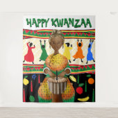 Tenture Fond de scène pour la fête de Kwanzaa des Afro-Amé (Devant)