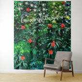 Tenture Fond de scène pour mariage avec lumières et fleurs (En situation)