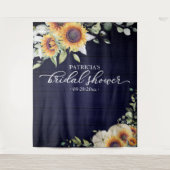 Tenture Fond de scène pour mariage avec tournesols et verd (Devant)