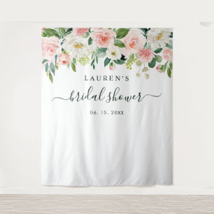Tenture Fond de scène pour mariage Blush Pink Bloom