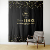 Tenture Fond de scène pour réunion de classe avec confetti (En situation)