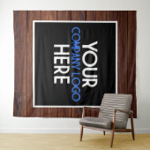 Tenture Fond de scène pour salon professionnel Logo de soc (En situation (horizontale))