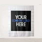 Tenture Fond de scène pour salon professionnel Logo de soc (Devant)