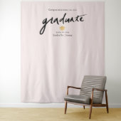 Tenture Fond de scène Prop Manuscrit Rose Diplômé (En situation)