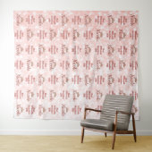 Tenture Fond de scène répétitif rose gold pour Bat Mitzvah (En situation (horizontale))