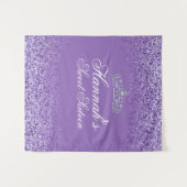Tenture Fond de scène Sweet 16 pailleté violet clair (Devant (Horizontal))