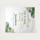 Tenture Fond de scène tropical aquarelle pour enterrement  (Devant (Horizontal))