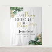 Tenture Fond de scène tropical aquarelle pour enterrement  (Devant)