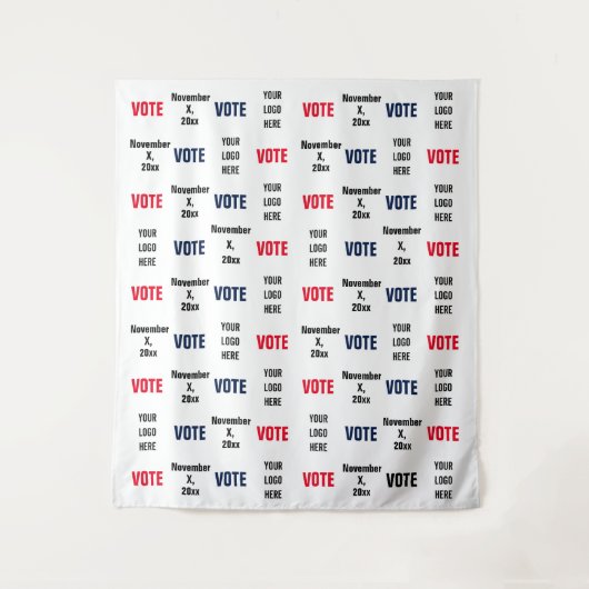 Tenture Fond de selfie Logo de campagne électorale de vote (Devant)