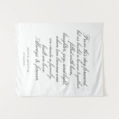 Tenture Fond de serment de mariage calligraphie personnali (Devant (Horizontal))