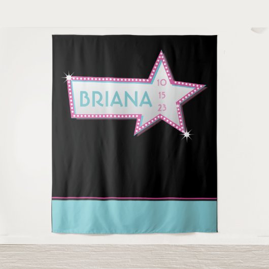 Tenture Fond de soirée de marquise STAR HOLLYWOOD (Devant)