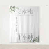 Tenture Fond de stand de mariage aux feuilles de eucalyptu (Devant)