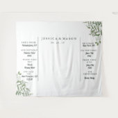 Tenture Fond de stand de mariage avec feuilles de eucalypt (Devant (Horizontal))