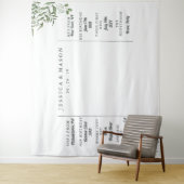 Tenture Fond de stand de mariage avec feuilles de eucalypt (En situation)