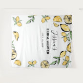 Tenture Fond de stand de mariage de citron avec photomaton (Devant (Horizontal))