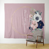 Tenture Fond de stand de mariage futur de Mme Navy Blooms (En situation (horizontale))