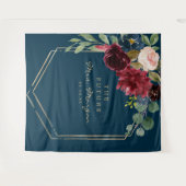 Tenture Fond de stand de mariage futur Mme Navy Burgundy (Devant (Horizontal))