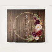 Tenture Fond de stand de mariage futur Mrs Burgundy Marsal (Devant (Horizontal))