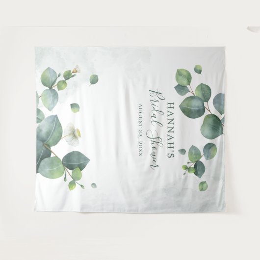 Tenture Fond de stand de photo de feuillage d'eucalyptus (Devant (Horizontal))