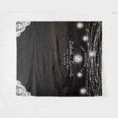 Tenture Fond de stand de photo de mariage en bois rustique (Devant (Horizontal))