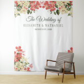 Tenture Fond de stand photo de jardin floral pour mariage  (En situation)