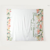 Tenture Fond de stand photo de mariage à la crème de pêche (Devant (Horizontal))