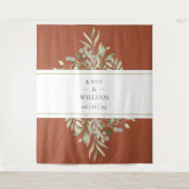 Tenture Fond de stand photo de mariage à verdure en terre  (Devant)