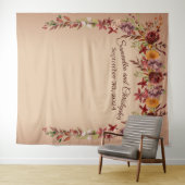 Tenture Fond de stand photo de mariage automnal à thème fl (En situation (horizontale))