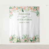 Tenture Fond de stand photo de mariage aux roses rouges pâ (Devant)